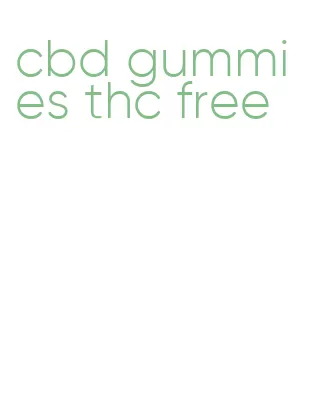 cbd gummies thc free