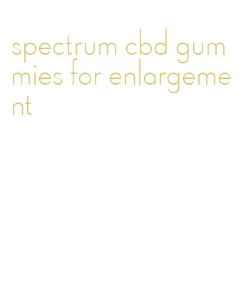 spectrum cbd gummies for enlargement