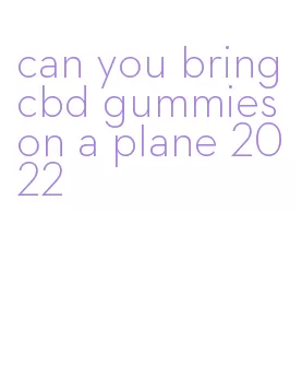 can you bring cbd gummies on a plane 2022