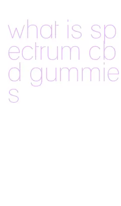 what is spectrum cbd gummies