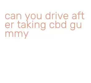 can you drive after taking cbd gummy