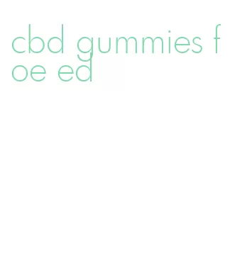 cbd gummies foe ed