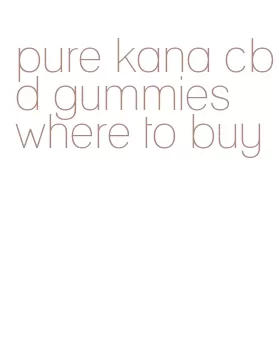 pure kana cbd gummies where to buy